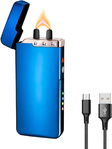 Vista 11 de GADATOP Encendedor eléctrico recargable USB, encendedor creativo personalizado, encendedores de plasma, luces LED de indicador de batería LED