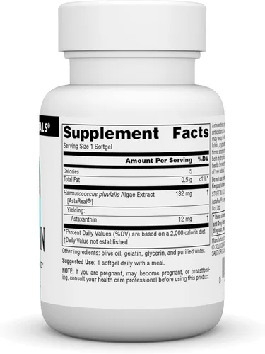 Vista 2 de Source Naturals Astaxantina, carotenoide antioxidante, 12 mg - 30 cápsulas blandas