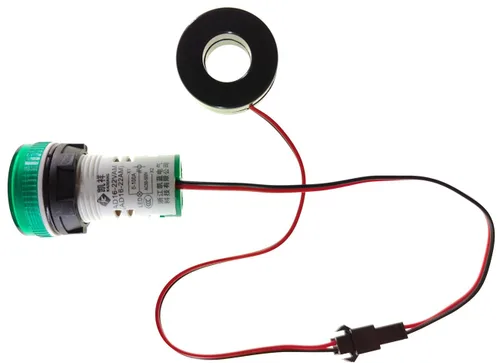 Vista 4 de Indicador de corriente y voltaje de CA de 3 piezas con pantalla de dos dígitos, monitor de instrumentos de medición multifunción LED de cabeza Verde