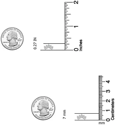 Vista 4 de LeCalla Pendientes pequeños de plata de ley 925 con circonitas ligeras
