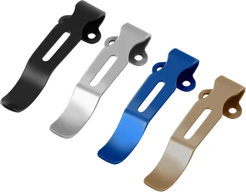 Vista 3 de Clips de bolsillo de transporte profundo con 2 tornillos, clip de bolsillo de acero inoxidable para benchmade Bugout 535 y más, acabado anodizado