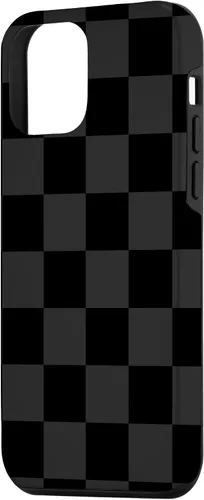 Vista 2 de Funda clásica para iPhone 12 Mini a cuadros grandes diseño de cuadros para mujer y hombre