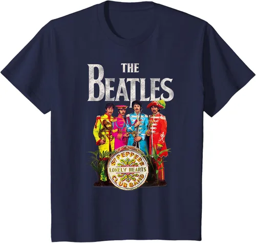 Vista 53 de The Beatles Sgt. Pepper's Lonely Hearts Camiseta de manga corta Negro