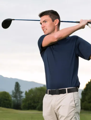 Vista 7 de SKiporty Cinturones tácticos de trinquete para hombres, cinturón de trabajo de nailon para golf con hebilla deslizante automática, ajuste ajustable