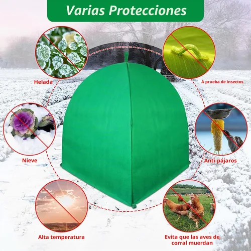 Vista 4 de GJL Paquete de 2 cubiertas para plantas de invierno, protección contra