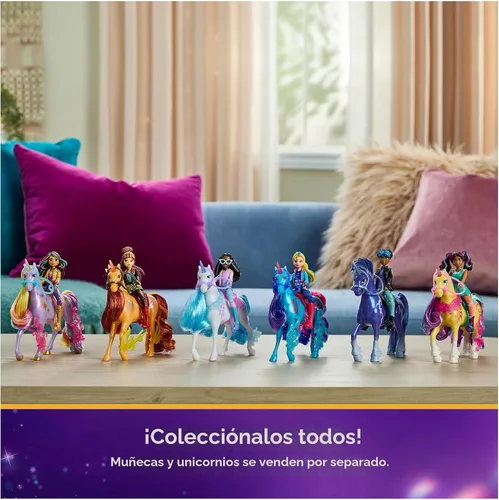 Vista 6 de Unicorn Academy, Set de Poder de Amistad de Ava y Leaf con Silla de Montar y Accesorios, Muñecas y Juguetes de Unicornio, Regalos y Pequeños