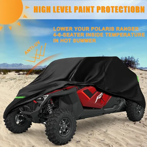Vista 6 de Cubierta impermeable para UTV de repuesto para accesorios Polaris RZR, cubierta al aire libre a prueba de polvo con rejillas de ventilación