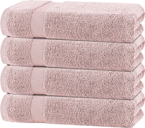 Vista 20 de Toallas de mano blancas clásicas para baño [paquete de 12] Toallas de mano de algodón a granel para gimnasio, cocina y spa, 16x27 pulgadas, toallas