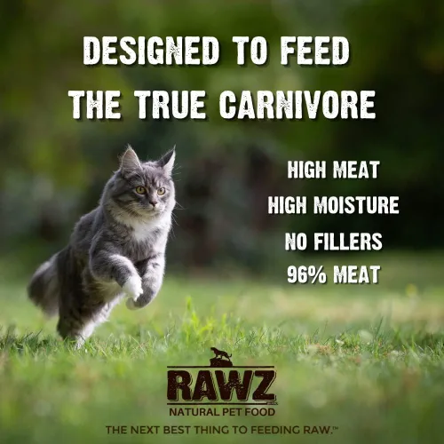 Vista 7 de Rawz Natural Premium - Alimento húmedo enlatado para gatos triturado, paquete de 12 variedades de pollo, 4 sabores