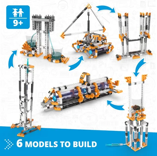 Vista 2 de Engino Juguetes STEM, dinámica de fluidos, juguetes de construcción para niños de 9 años, kit educativo, regalo para niños y niñas, divertidos