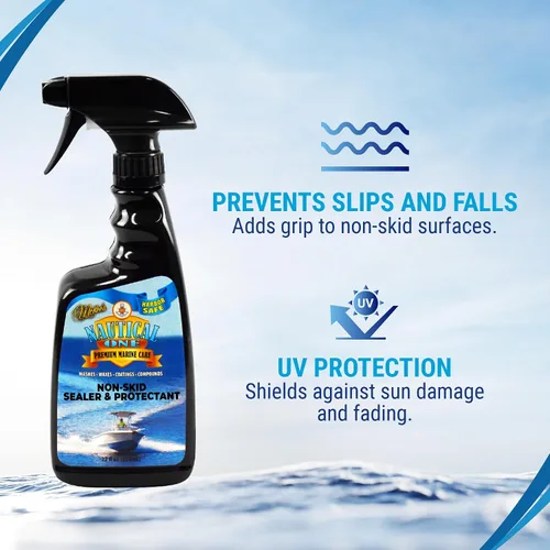 Vista 3 de Nautical One - Sellador y protector antideslizante Restaura y protege cubiertas marinas, escalones, plataformas Protección UVA y UVB A base