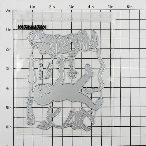 Vista 5 de Shadow Halloween Mummies - Troqueles de corte de metal para hacer tarjetas, kit de troqueles en relieve de papel, suministros de bolsillos