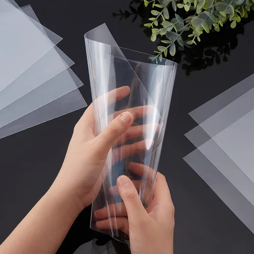 Vista 3 de AHANDMAKER 20 hojas de plástico flexible de PVC transparente, hoja de plástico transparente de 8.25 x 11.75 pulgadas con papel protector
