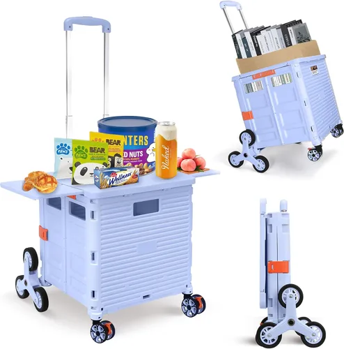 Vista 31 de Ruedas de Repuesto para Subir Escaleras para Carrito de Compras y Lavandería, Ruedas para Subir Escaleras de Carrito de Compras Triangular Trolley