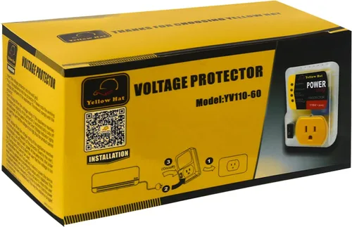 Vista 9 de Protector contra sobretensiones, Protector de voltaje para electrodomésticos del hogar, Tomacorriente de caída de voltaje 110V 15A 2200 vatios