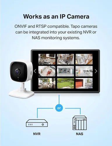 Vista 7 de Tapo Cámara de seguridad interior 2K, monitor de bebé, cámara de perro, con Blanco