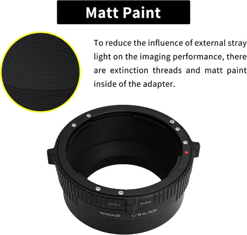 Vista 6 de Anillo adaptador de montaje de lente compatible con lente Leica S a Hasselblad X System XCD Camera X1D X2D