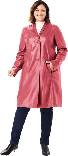 Vista 5 de Jessica London Chaqueta de cuero con vuelo para mujer talla grande