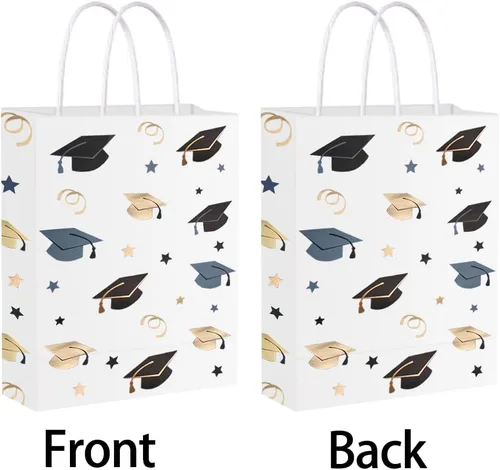 Vista 4 de 12 bolsas de regalo para graduados, regalos de fiesta de graduación, bolsas de envoltura para decoración de suministros de fiesta temática