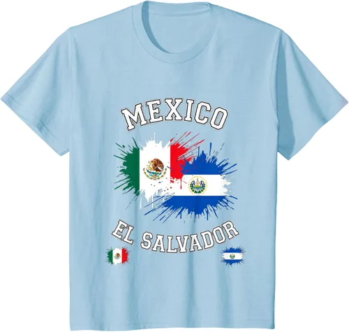 Vista 9 de Camiseta de recuerdo de la bandera vintage de El Salvador de México