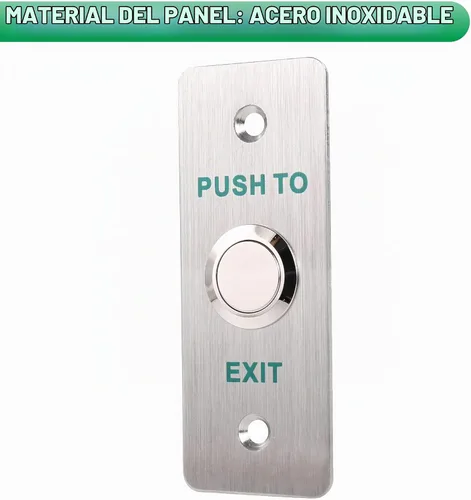 Vista 4 de UHPPOTE Empuje momentáneo para salir del interruptor de botón NO/COM salió el panel de acero inoxidable para la puerta hueca del control de acceso