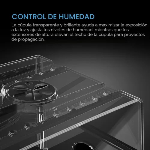 Vista 4 de AC Infinity Cúpula de Humedad, Kit de Germinación de Alta Resistencia con Cúpula de 3 mm de Grosor, Bandeja Resistente con Goteo, Bandeja