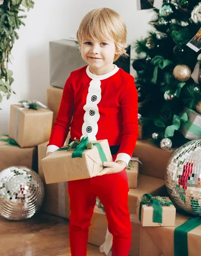 Vista 54 de VAENAIT BABY Infant Toddler Kids Adult Couple Family Matching Women Men Christmas Pjs Xmas Holiday Buffalo Plaid Pajama Set
