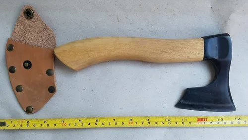 Vista 5 de Mini tallado hacha barbuda con funda por mapsyst