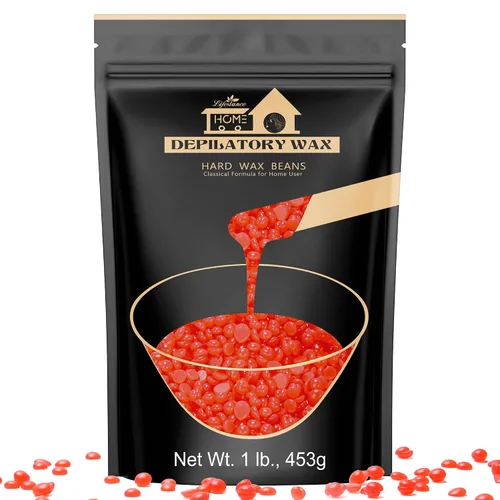 Vista 22 de 1 libra de granos de cera dura, kit de cera en perlas de Lifestance para depilación de cera dura para cabello fino y delgado, piel sensible, perlas