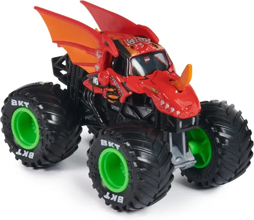 Vista 2 de Monster Jam - Camión monstruo oficial de Bakugan Dragonoid, vehículo fundido a presión, escala 1:64, juguetes para niños de 3 años en adelante