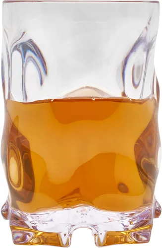 Vista 2 de G.E.T. SW-1448-1-CL-EC - Vasos de whisky inastillables Old Fashioned Rocks, 5 onzas, transparentes (juego de 4)