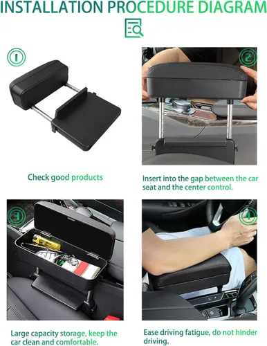 Vista 3 de Almohadilla universal para apoyabrazos de automóvil, cojín compatible con Tesla modelo Y, descansa el brazo y la muñeca, útil para conducciones