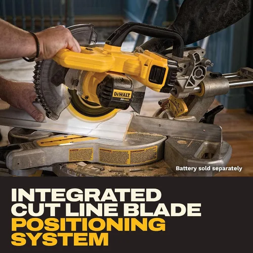 Vista 8 de DEWALT - Sierra ingleteadora de 20 V máx, 7-1/4 pulgadas, solo herramienta, inalámbrica (DCS361B)