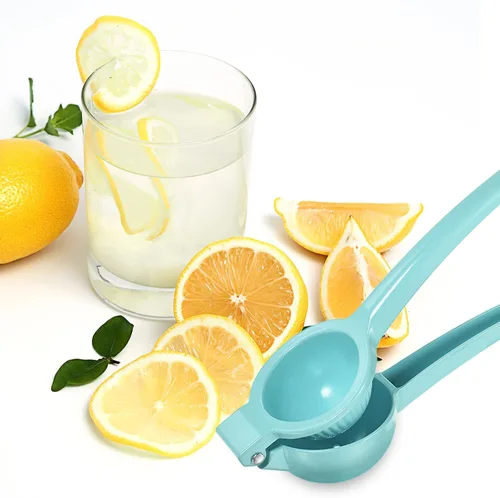Vista 6 de uxcell Exprimidor manual de mano, exprimidor de cítricos de naranja limón de aleación de aluminio, adecuado para limón, sandía, naranja, granada