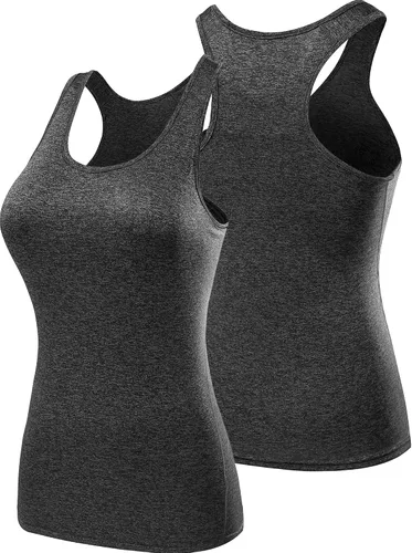 Vista 2 de Neleus - Camiseta sin mangas con base de compresión para mujer, 3