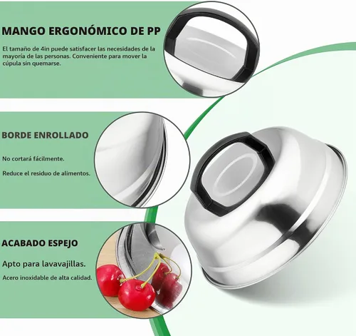 Vista 4 de HaSteeL - Kit de 18 herramientas de parrilla de acero inoxidable con parte superior plana