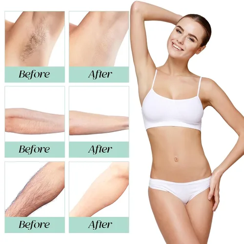 Vista 3 de Crema depilatoria: depilación íntima/privada para mujeres y hombres, loción depilatoria sin dolor para bikini, piernas, brazos, axilas y cuerpo