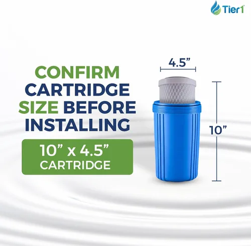 Vista 3 de Tier1 Filtro de agua de 0.5 micrones, 10 x 4.5 Cartucho de repuesto para filtro de bloque de carbono para toda la casa Reemplazo para filtro