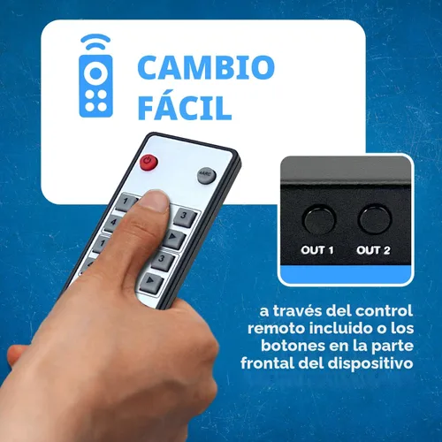 Vista 4 de OREI 8K eARC HDMI Matrix Switch 4 X 2, conmutador con extractor de audio UltraHD que soporta hasta 4K @ 120Hz IR EDID HDCP 2.3 - Control remoto