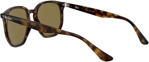 Vista 5 de Ray-Ban Gafas de sol unisex con montura Habana clara, lentes marrón oscuro, 2.126 in