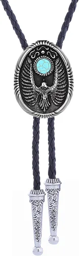 Vista 246 de Jeilwiy Corbata de bolo para hombre, corbata de vaquero occidental, collar de corbata de bolo dorado, corbata de cuero, corbata de Halloween
