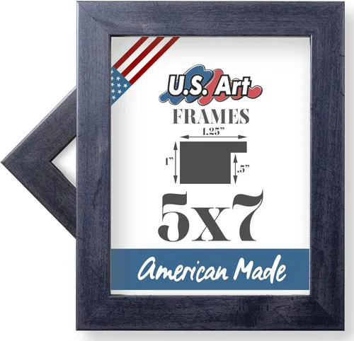 Vista 83 de Marco de fotos de 4 x 6 pulgadas, acabado envuelto suave, plano de 1.25 pulgadas de ancho, bronce oscuro envejecido, 100% madera americana compuesta