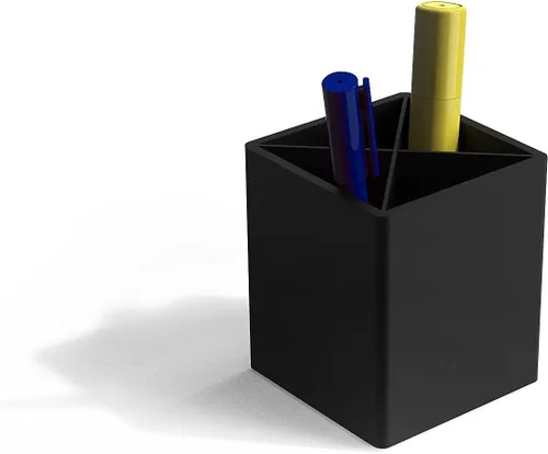 Vista 5 de TRU RED Bandeja de cartas de plástico apilable de carga lateral, color negro - Organizador de papel de escritorio para archivos y documentos