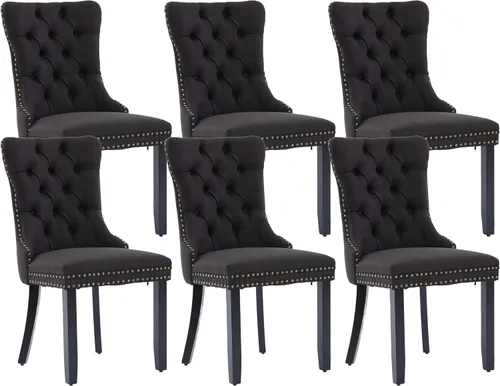 Vista 26 de Juego de 2 sillas de comedor de terciopelo beige, sillas de comedor tapizadas beige01