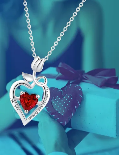 Vista 7 de HXZZ Fine Jewelry - Collar con colgante de plata de ley con topacio azul suizo, amatista, citrino, peridoto y ópalo, regalo para mujer, Gema