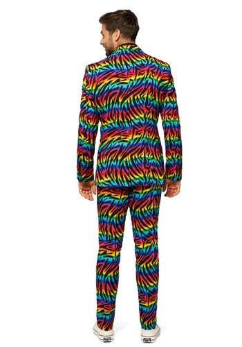 Vista 2 de Traje de Disfraz Wild Rainbow para Hombre OppoSuits Multicolor