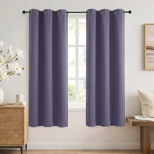 Vista 31 de Simplebrand Cortinas blancas puras de 96 pulgadas de largo para oscurecer la habitación, juego de 2 paneles para dormitorio/sala de estar, bloqueo