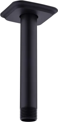 Vista 11 de Brazo de ducha con brida de acero inoxidable de 4 pulgadas, extensión recta montada en el techo para cabezal de ducha de lluvia superior, níquel