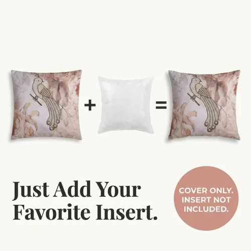 Vista 5 de Decozen Fundas de almohada decorativas con estampado de pájaros con diseño floral para decoración del hogar, sala de estar y dormitorio, funda
