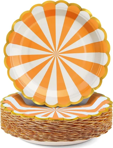Vista 9 de Platos de papel de fiesta de feliz cumpleaños, platos de postre negros, 7 pulgadas, 50 unidades, lunares de aluminio para decoraciones de fiesta